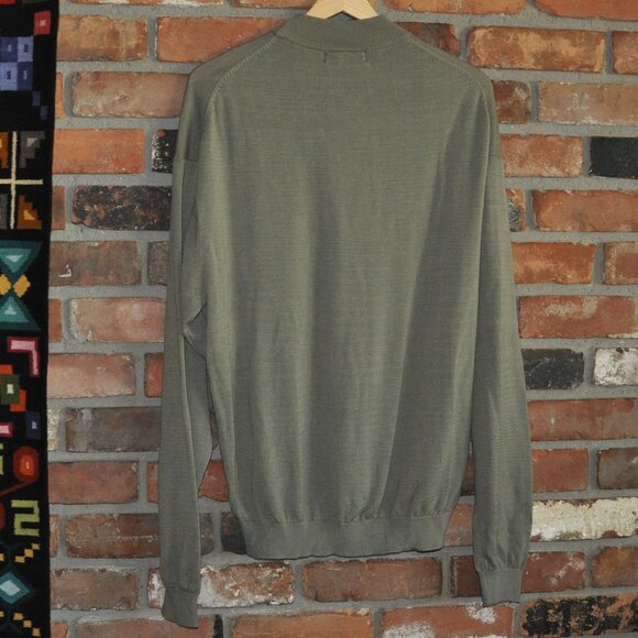 Baracuta 55% Silk, 45% Cotton Green Crew Neck Sweater L - Picture 2 of 3